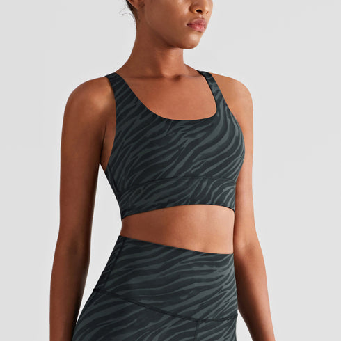 Women's Printing Tie-dye Running Yoga Adjustable Straps Bra