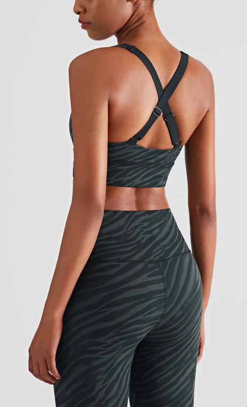 Women's Printing Tie-dye Running Yoga Adjustable Straps Bra