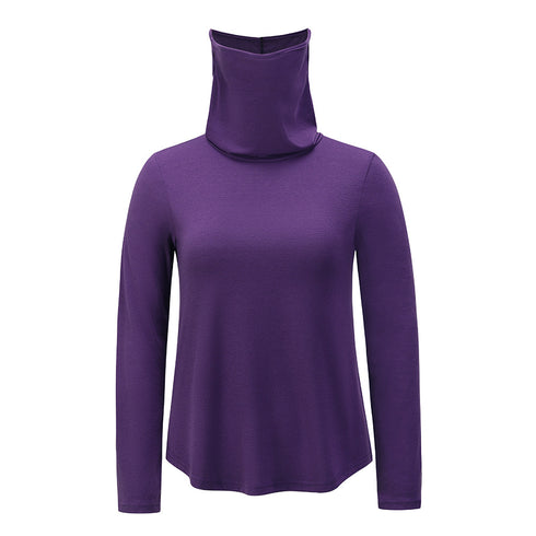 Women's Pullover Slim Long Sleeve Top Turtleneck Tunics
