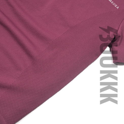 Women's Pure Color Athletic Skinny Short Sleeve Yoga T-Shirt