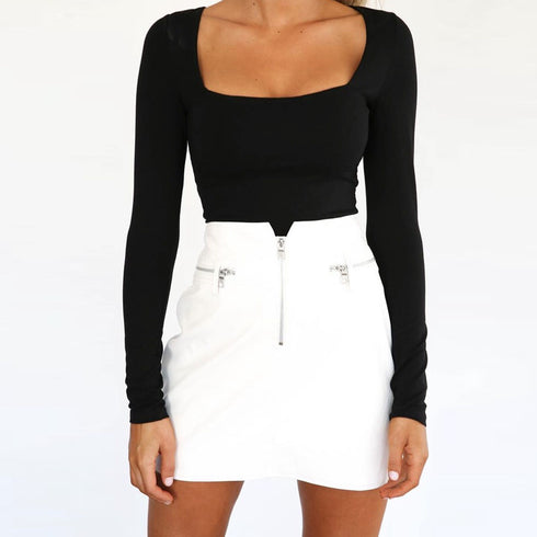 Women's Pure Color Long Sleeve Classical Sweatshirt