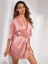 Women's Pure Color Nightwear Pajama Dresses