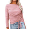 Women's Pure Color Tops Long Sleeve Pullover Sweater