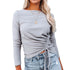 Women's Pure Color Tops Long Sleeve Pullover Sweater