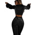 Women's Revealing Pleated Bell Bottoms Two Piece Outfits