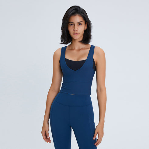 Women's Reversible Tank Sports Yoga Crop Tanks Top