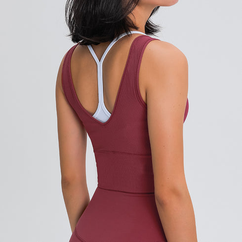 Women's Reversible Tank Sports Yoga Crop Tanks Top