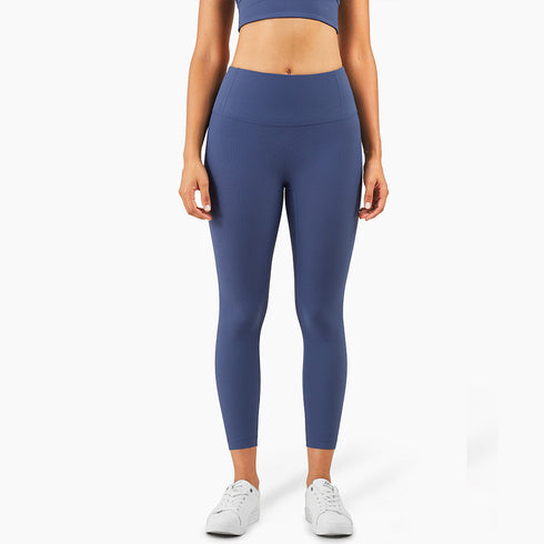 Women's Ribbed Sport High Waist Tummy Control Skinny Pants