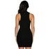 Women's Round Neck Sleeveless Solid Color Hip Wrap Dress