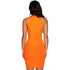Women's Round Neck Sleeveless Solid Color Hip Wrap Dress