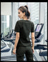 Women's Round Neck T-shirt Mid Thigh Sauna Suits