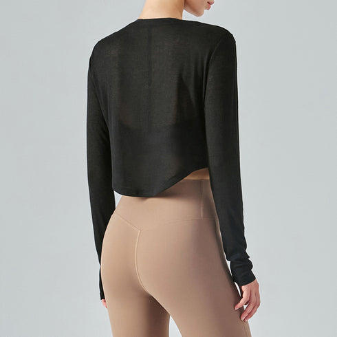 Women's Running Breathable V-Neck Button Sweatshirts