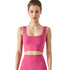 Women's Running Crop Square-cut Collar Tank Bra Pads
