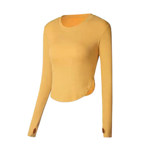 Women's Running Fit Slim Yoga Sweatshirts with Bra Pads