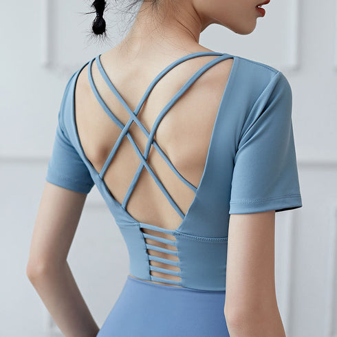 Women's Running Fitness Bra Stylish Crisscross Back Tops