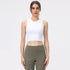Women's Running Fitness Crop Tank with Bra Pads