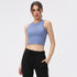 Women's Running Fitness Crop Tank with Bra Pads