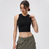 Women's Running Fitness Crop Tank with Bra Pads