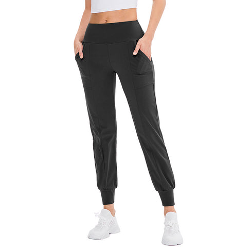 Women's Running Fitness High Waist Loose Pants with Pockets