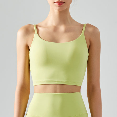 Women's Running Fitness Padded Bra Spaghetti Strap Bra