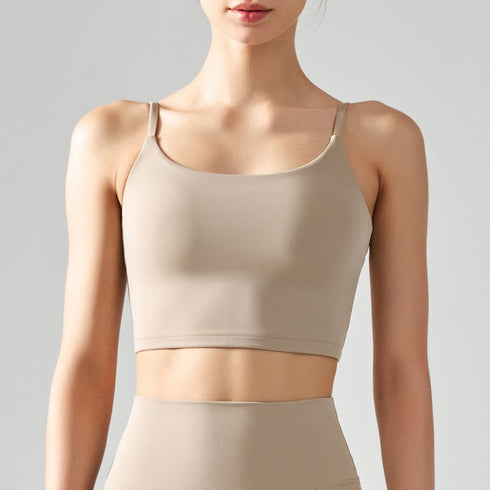 Women's Running Fitness Padded Bra Spaghetti Strap Bra