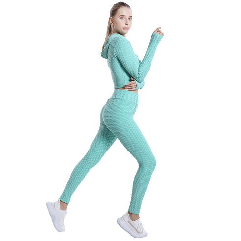 Women's Running Hi-Waist Pants Yoga Activewear Sets