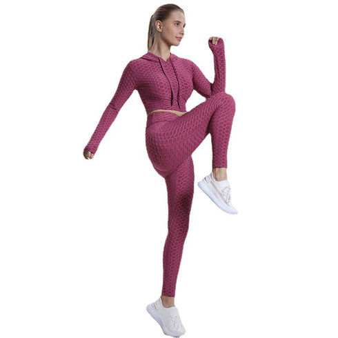 Women's Running Hi-Waist Pants Yoga Activewear Sets