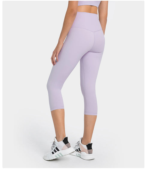 Women's Running Hi-Waist Skinny Slim Yoga Capri Pants