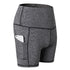 Women's Running High Waist Skinny Yoga Shorts with Pocket