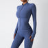 Women's Running Long Sleeve Zipper Yoga Activewear Sets