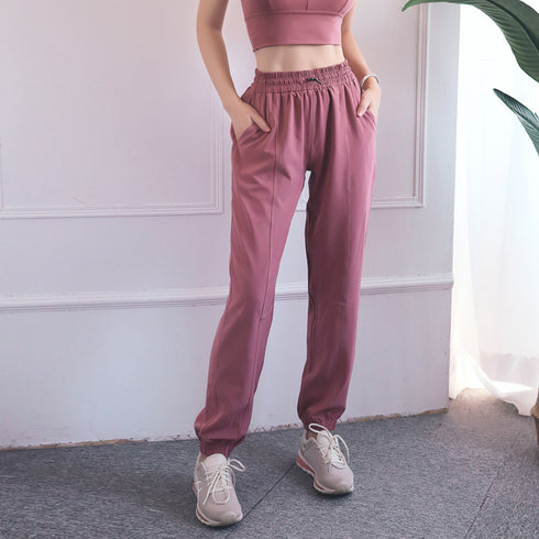 Women's Running Loose Quick Dry Pants with Pockets