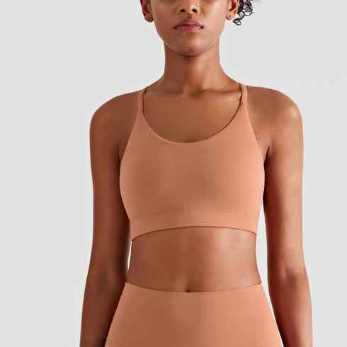 Women's Running Naked Feeling Spaghetti Strap Yoga Bra