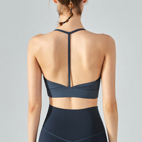 Women's Running Padded Bra Fitness T Back Bra