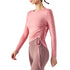 Women's Running Round Neck Side Drawstring Sweatshirts