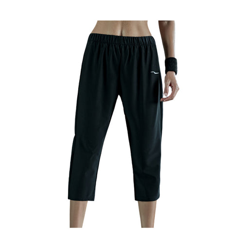 Women's Running Round Neck T-shirt Capri Sauna Suits