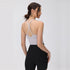 Women's Running Spaghetti Strap Crop Tank with Bra Pads