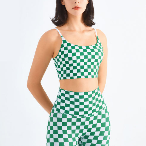 Women's Running Spaghetti Straps Removable Cups Bra