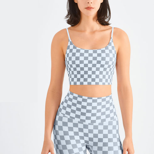 Women's Running Spaghetti Straps Removable Cups Bra