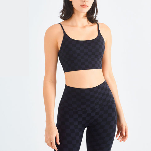 Women's Running Spaghetti Straps Removable Cups Bra