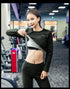 Women's Running Sport Long Sleeve Shirt Pants Sauna Suits