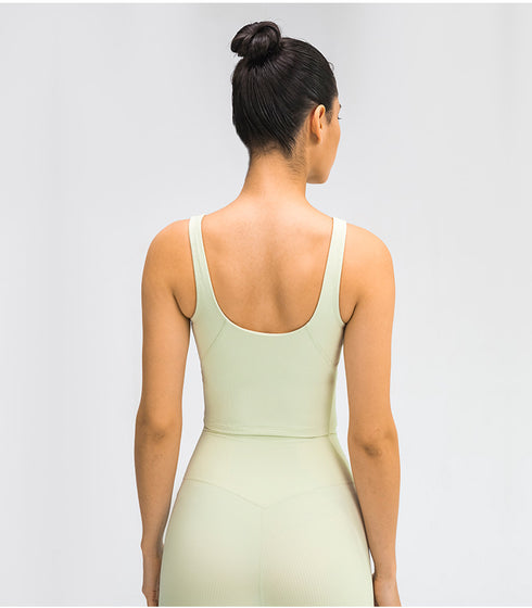 Women's Running Sport Stretchy Tank with Bra Pads