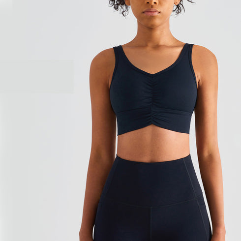 Women's Running Sport Wide Straps Sleeveless Plicated Tank