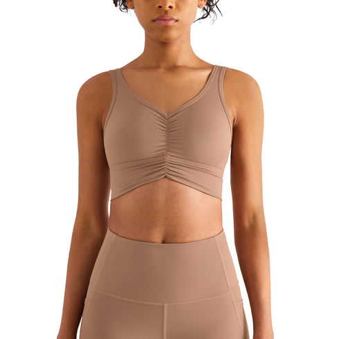 Women's Running Sport Yoga Deep V Plicated Bra