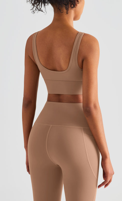 Women's Running Sport Yoga Deep V Plicated Bra