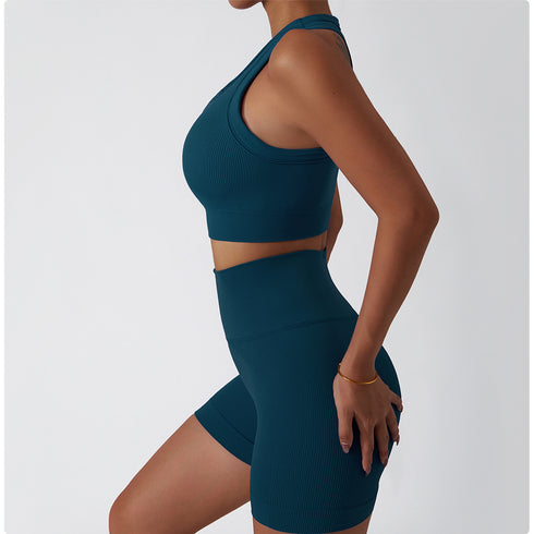 Women's Running Sports Bra High Waist Shorts Yoga Suits