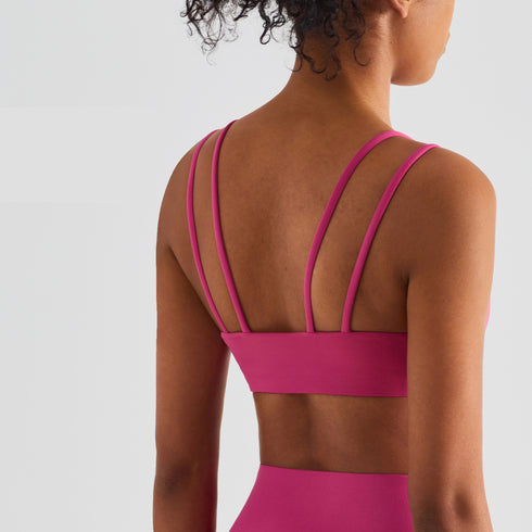 Women's Running Sports Double Shoulder Straps Naked Feeling Bra