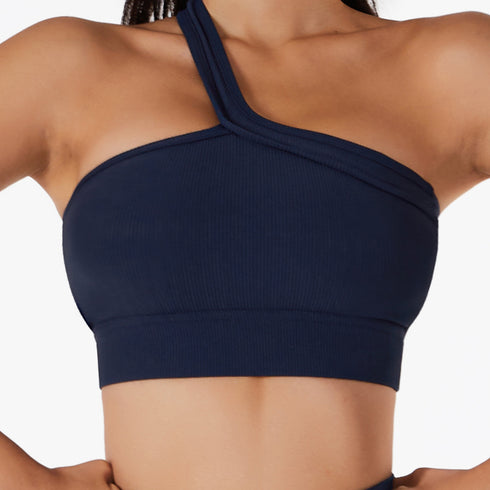 Women's Running Sports One Shoulder Yoga Vest Bra Tank