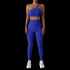 Women's Running Sports One Shoulder Yoga Vest Pant Suits