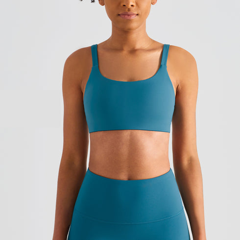 Women's Running Sports Square-cut Collar Deep U Back Bra