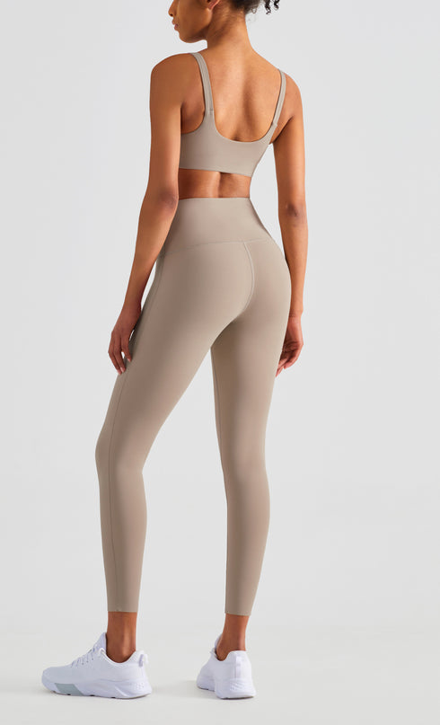 Women's Running Sports Square-cut Collar Deep U Back Bra